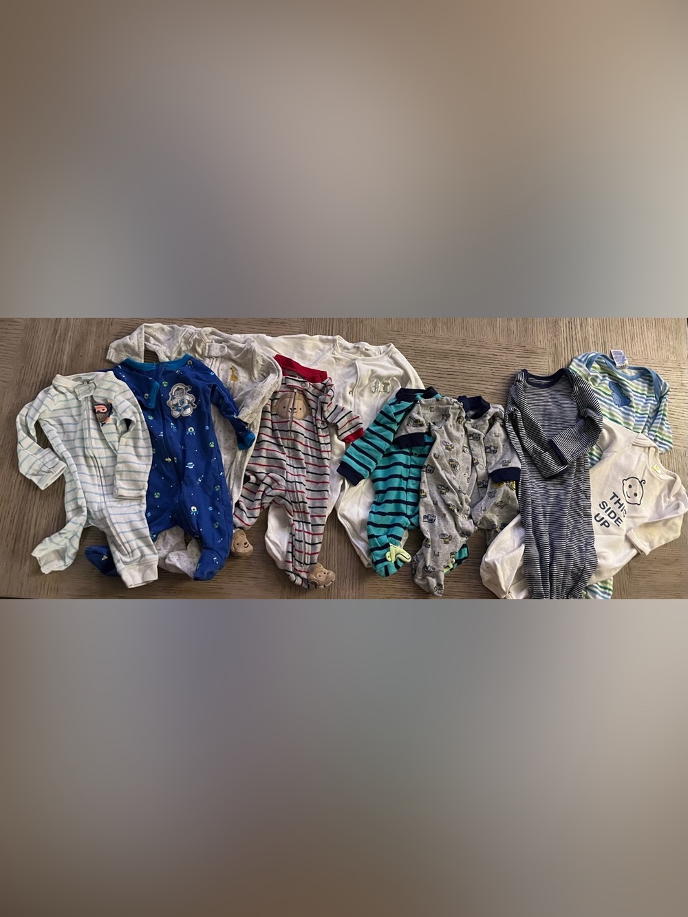 Baby Boy Sleeper Bundle Lot Newborn 0-3M Footie Pajamas Sleep Gown 10pc